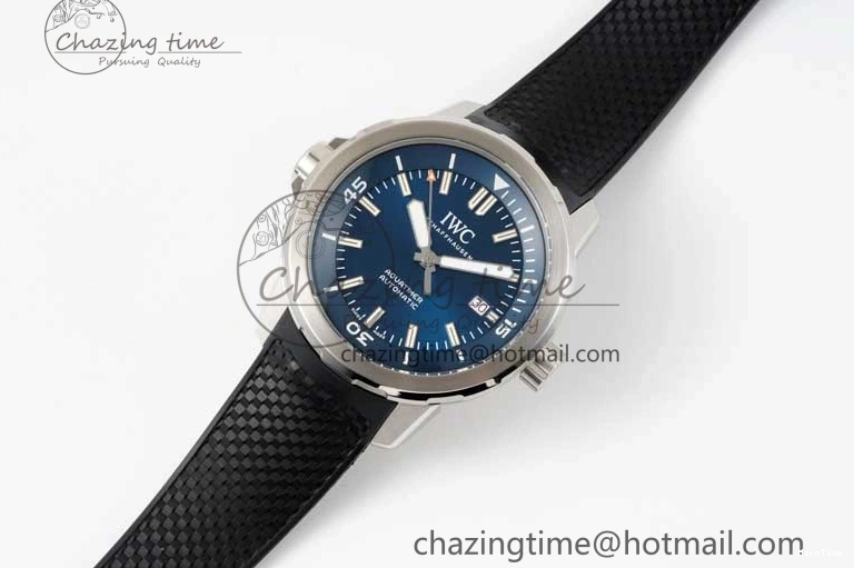 MIROTIME 0805 Aquatimer SS IW3290 RSF 1:1 Best Edition Blue Dial on Black Rubber Strap A Fashionable 7074